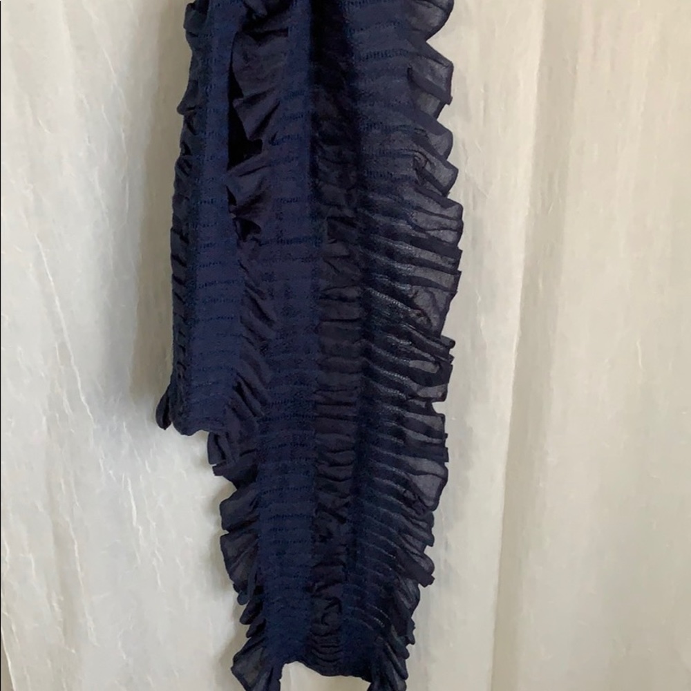 Talbots Ruffle blue scarf NWT